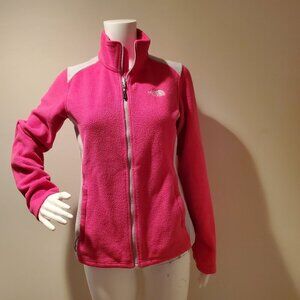 The North Face Full Zip Fleece Jacket Pink Gray S